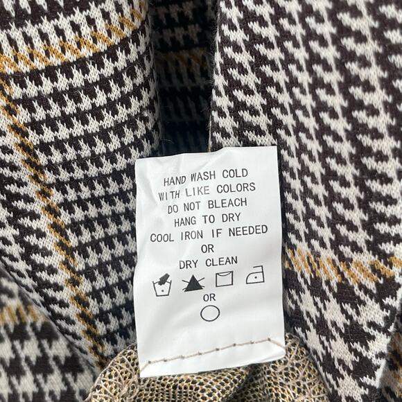 MELLODAY Blazer Size Large NWT Plaid Houndstooth Longline Open Stretch Fall - Picture 11 of 13